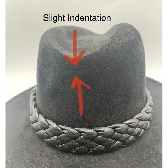 FREE PEOPLE x ASN Melrose Rancher Hat BLACK SUEDE W/ BRAIDED LEATHER BAND, SMALL main image 14